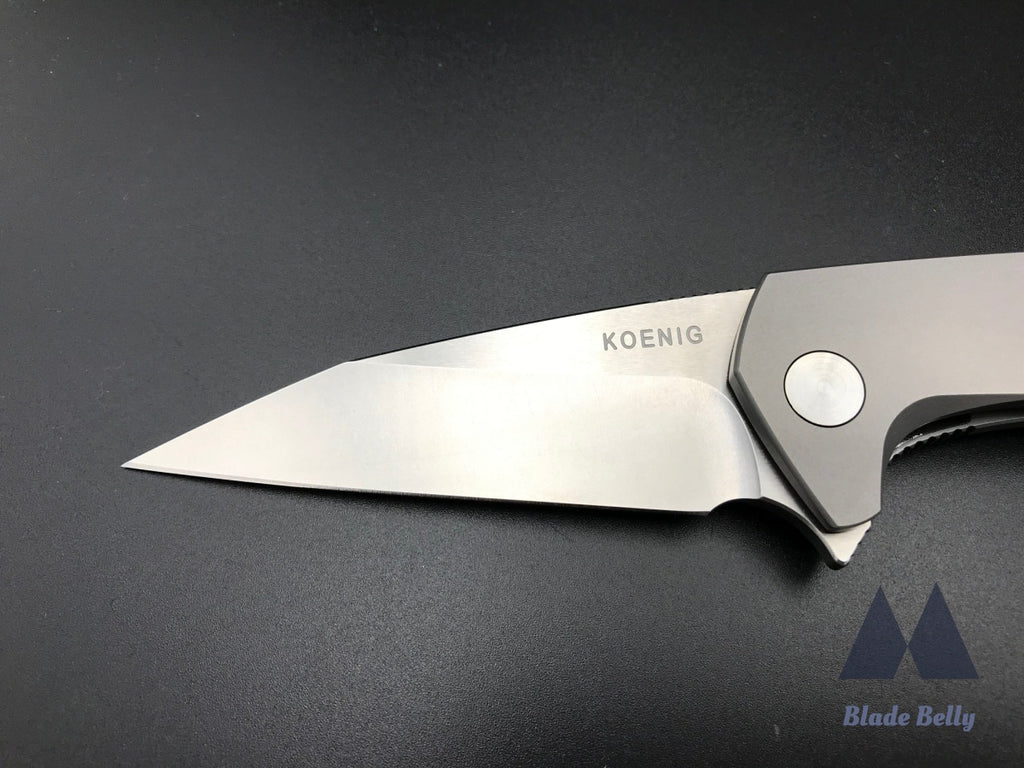 Koenig Mini Goblin - Burnished Wharncliffe And Ti Handles