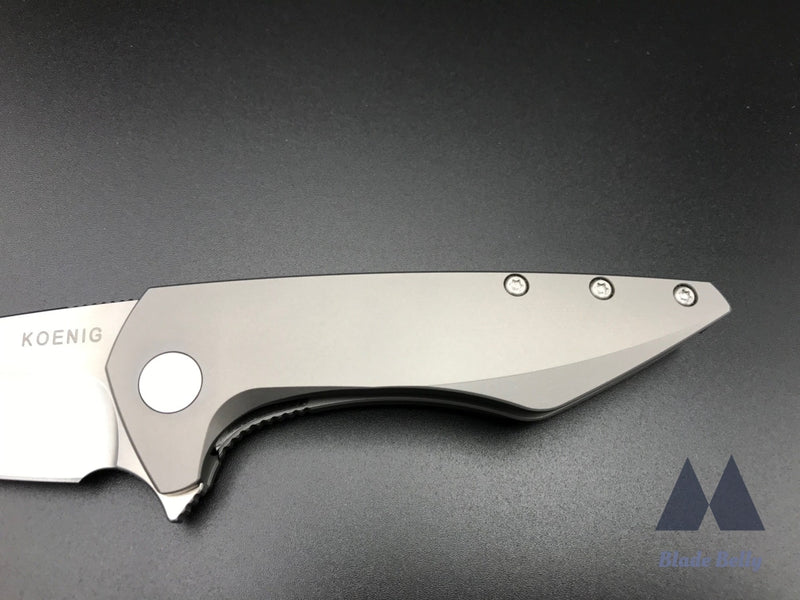 Koenig Mini Goblin - Burnished Wharncliffe And Ti Handles