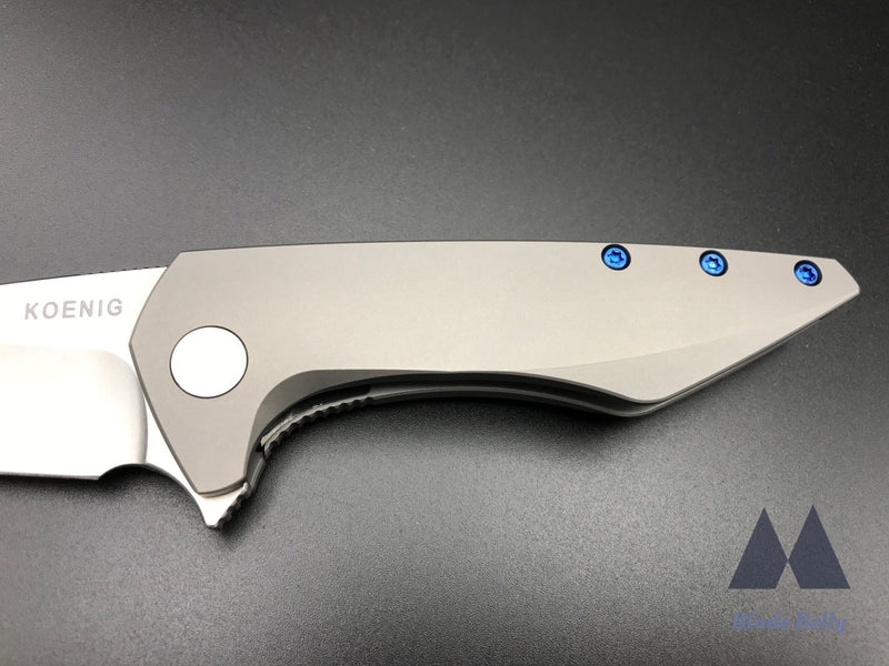 Koenig Mini Goblin - Burnished Wharncliffe And Ti Handles