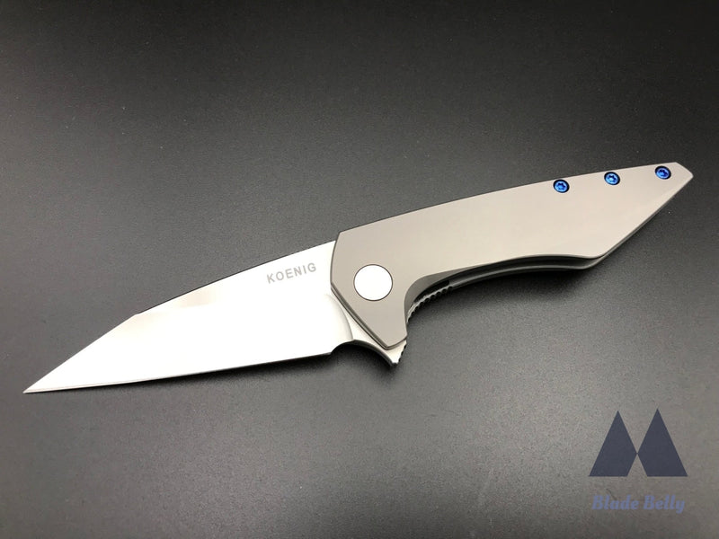 Koenig Mini Goblin - Burnished Wharncliffe And Ti Handles