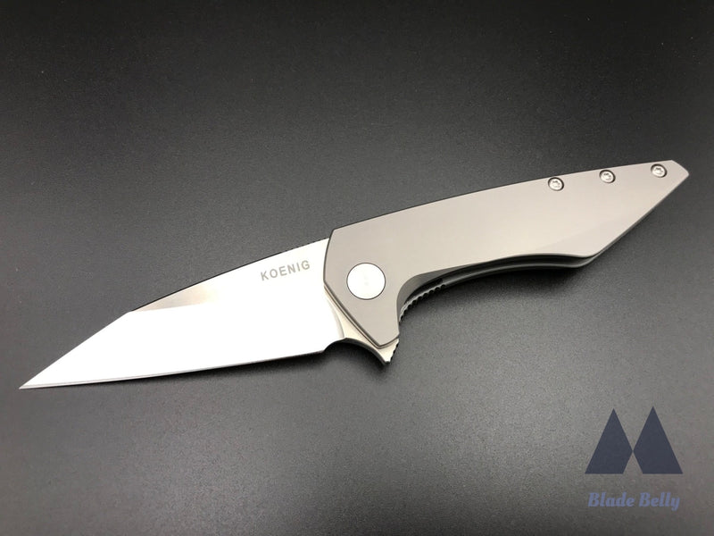 Koenig Mini Goblin - Burnished Wharncliffe And Ti Handles