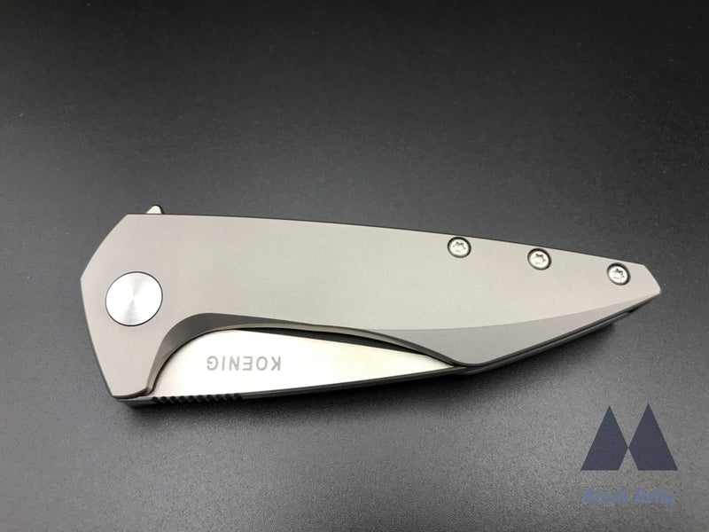 Koenig Mini Goblin - Burnished Wharncliffe And Ti Handles