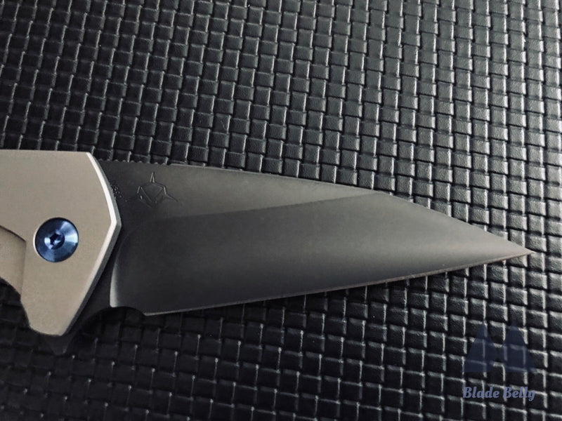 Koenig Mini Goblin - Dlc Wharncliffe And Ti Handles W/ Blue Hardware