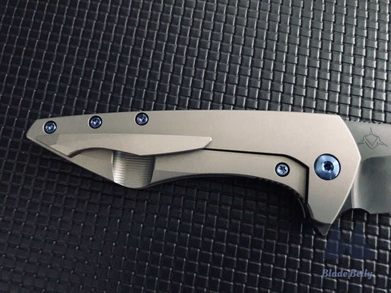 Koenig Mini Goblin - Dlc Wharncliffe And Ti Handles W/ Blue Hardware