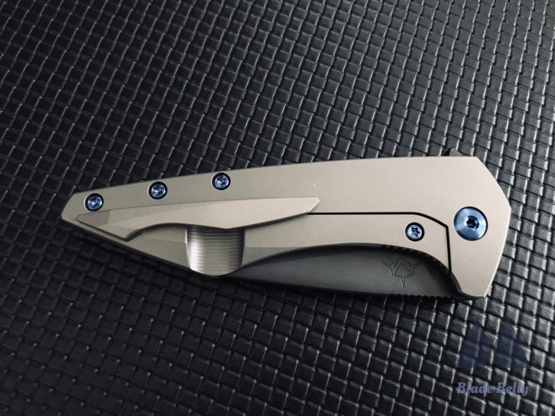 Koenig Mini Goblin - Dlc Wharncliffe And Ti Handles W/ Blue Hardware