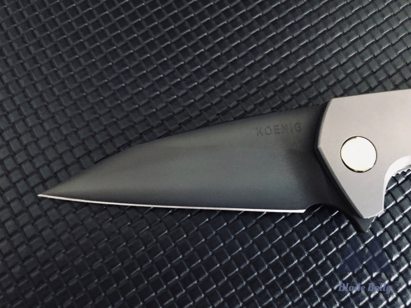 Koenig Mini Goblin - Dlc Wharncliffe And Ti Handles W/ Bronze Hardware