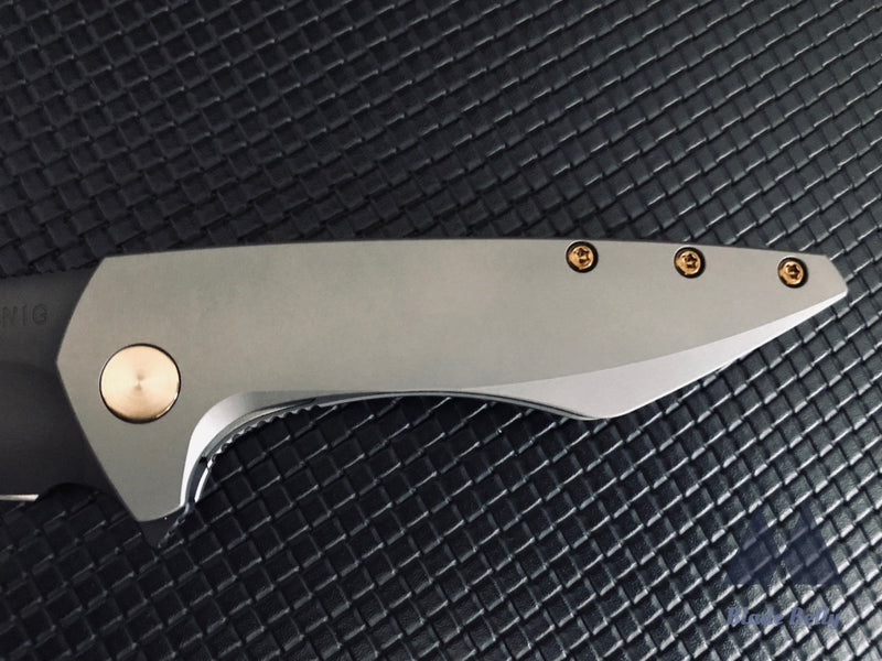 Koenig Mini Goblin - Dlc Wharncliffe And Ti Handles W/ Bronze Hardware