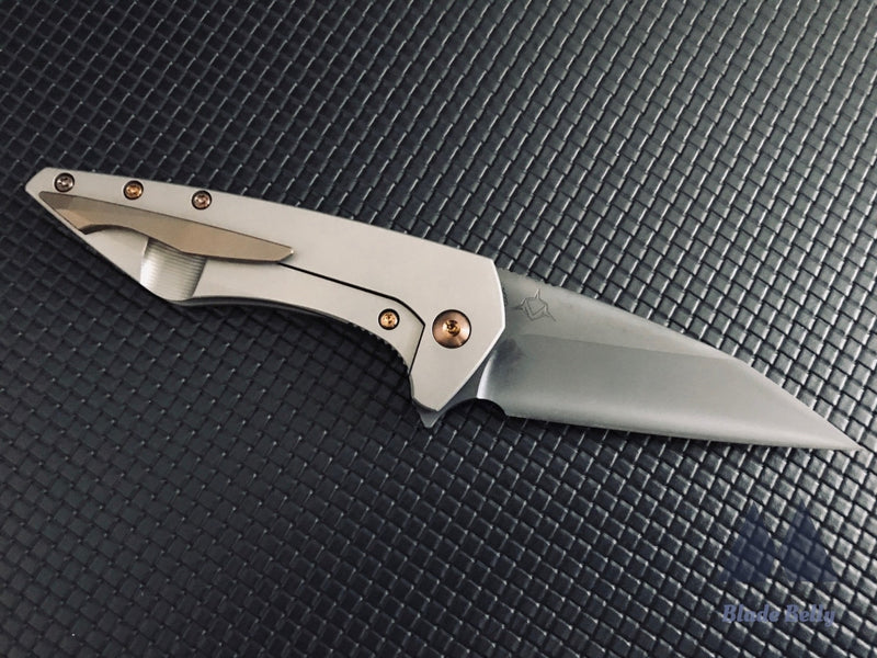 Koenig Mini Goblin - Dlc Wharncliffe And Ti Handles W/ Bronze Hardware