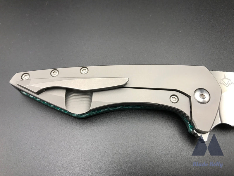 Koenig Mini Goblin - Polished Flats W/ Aqua Carbon Twill Handle