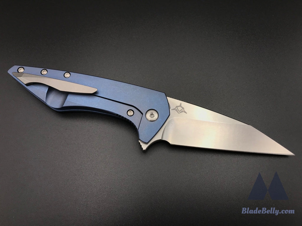 Koenig Mini Goblin - Satin Flats Anodized Blue Handle