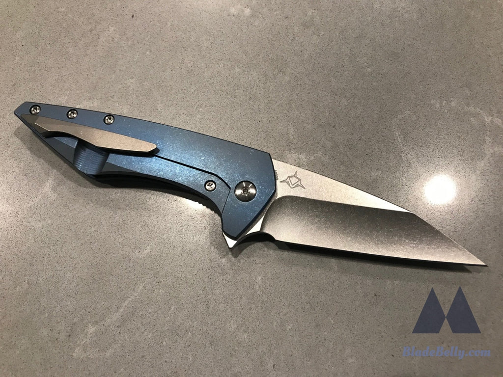 Koenig Mini Goblin - Satin Flats Anodized Blue Handle