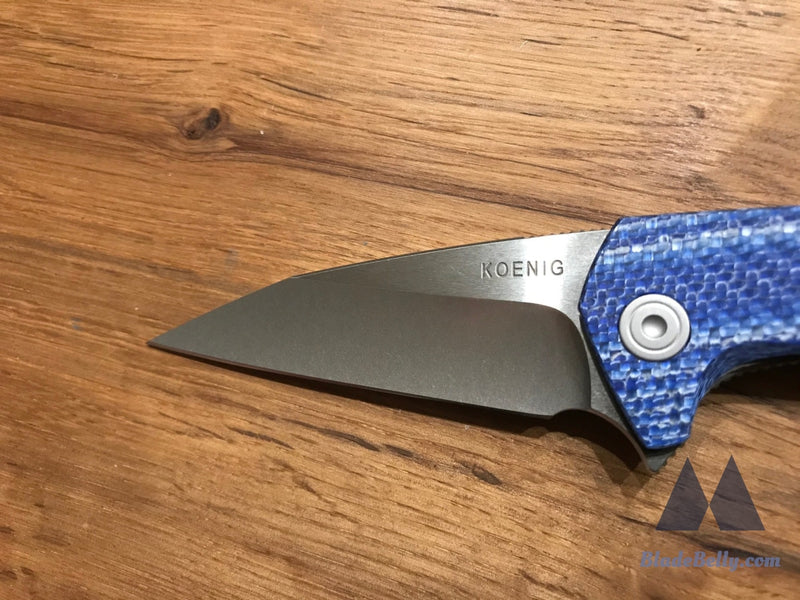 Koenig Mini Goblin - Satin Flats With Blue Twill Carbon Fiber