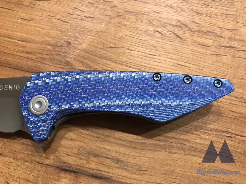 Koenig Mini Goblin - Satin Flats With Blue Twill Carbon Fiber