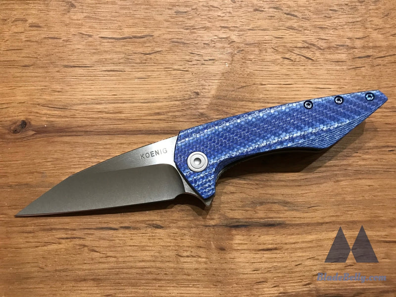 Koenig Mini Goblin - Satin Flats With Blue Twill Carbon Fiber