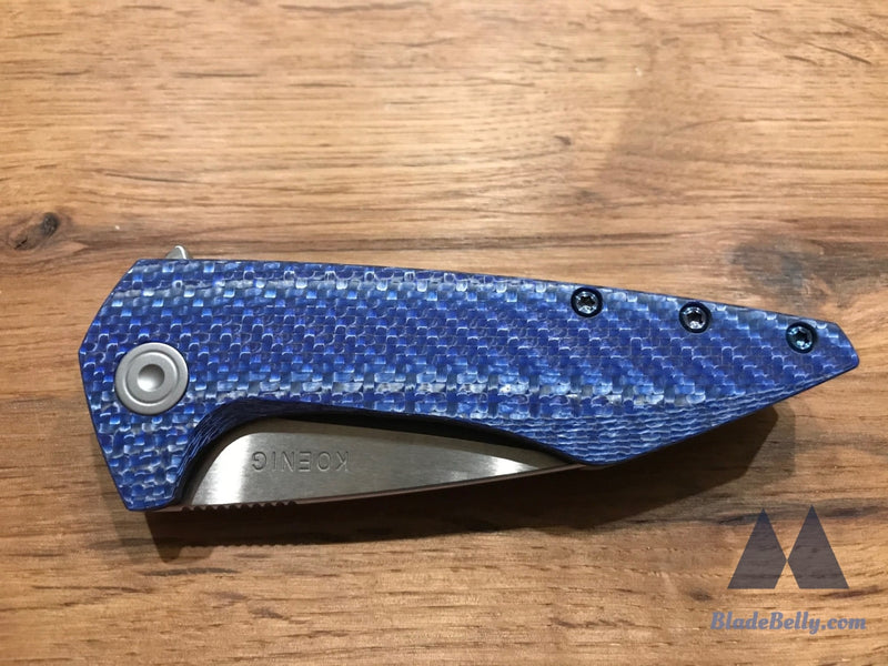 Koenig Mini Goblin - Satin Flats With Blue Twill Carbon Fiber