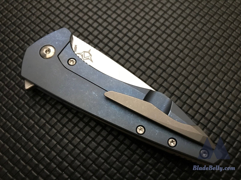 Koenig Mini Goblin - Stonewashed Anodized Blue Handle