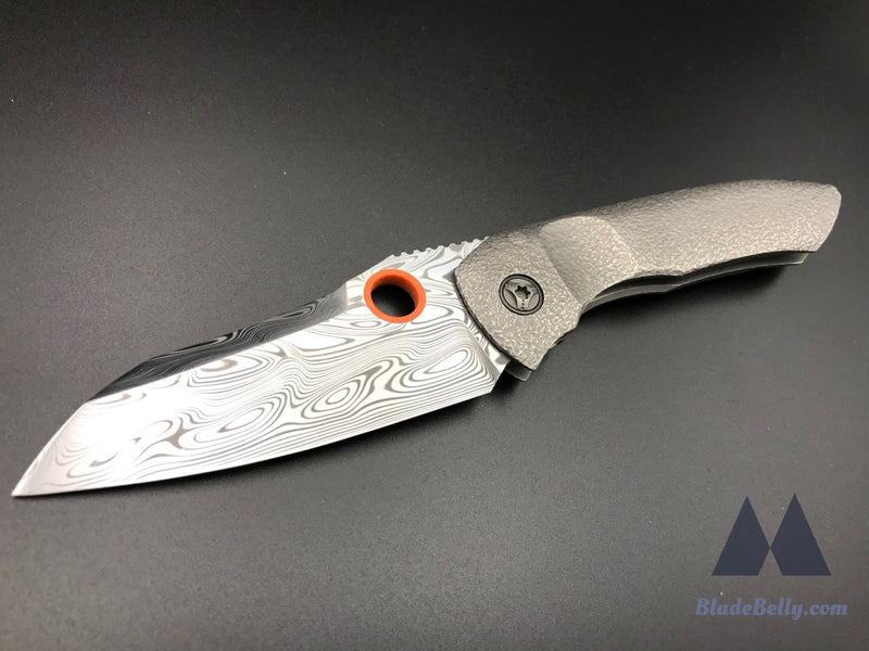 Peter Rassenti Custom - Thor Damasteel Blade Textured Scales Zirc Pivots And Clip