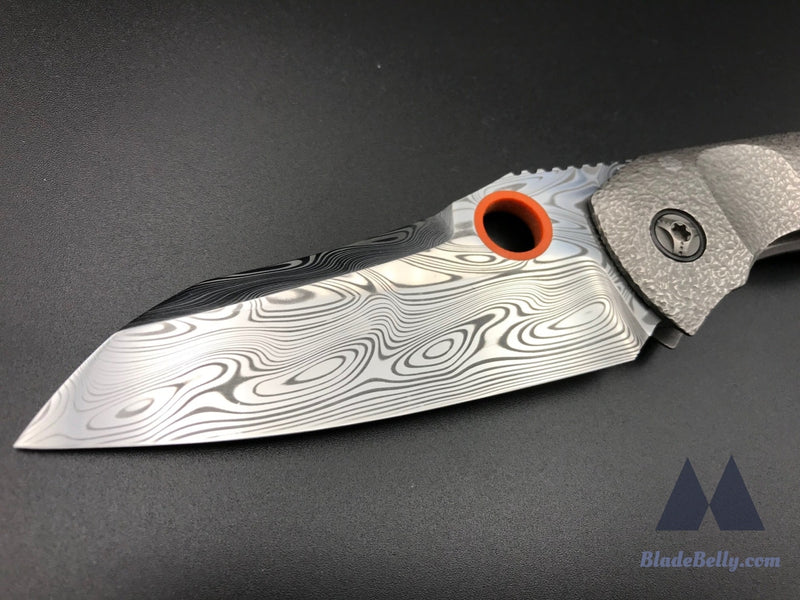 Peter Rassenti Custom - Thor Damasteel Blade Textured Scales Zirc Pivots And Clip