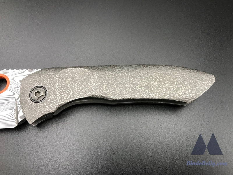 Peter Rassenti Custom - Thor Damasteel Blade Textured Scales Zirc Pivots And Clip