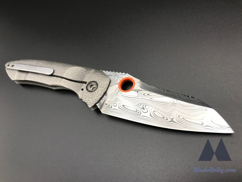 Peter Rassenti Custom - Thor Damasteel Blade Textured Scales Zirc Pivots And Clip