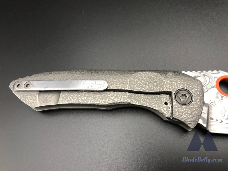 Peter Rassenti Custom - Thor Damasteel Blade Textured Scales Zirc Pivots And Clip