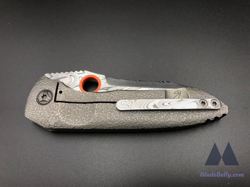 Peter Rassenti Custom - Thor Damasteel Blade Textured Scales Zirc Pivots And Clip