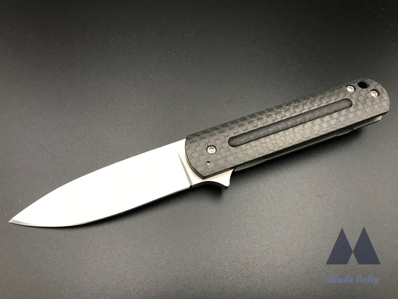 Ray Laconico Ezc - Hand Rub Satin Drop Point And Carbon Fiber Handles