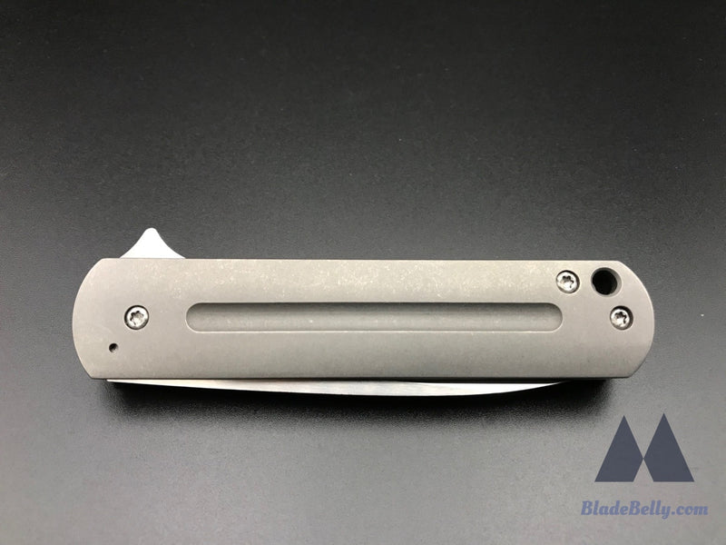 Ray Laconico Ezc - Satin Drop Point W/ Grooved Ti Handle