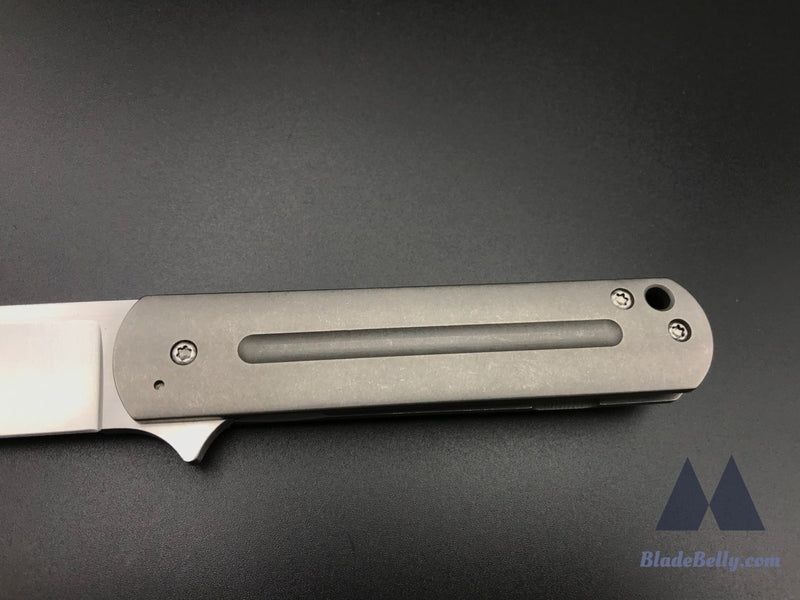 Ray Laconico Ezc - Satin Drop Point W/ Grooved Ti Handle