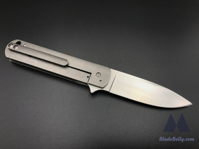 Ray Laconico Ezc - Satin Drop Point W/ Grooved Ti Handle