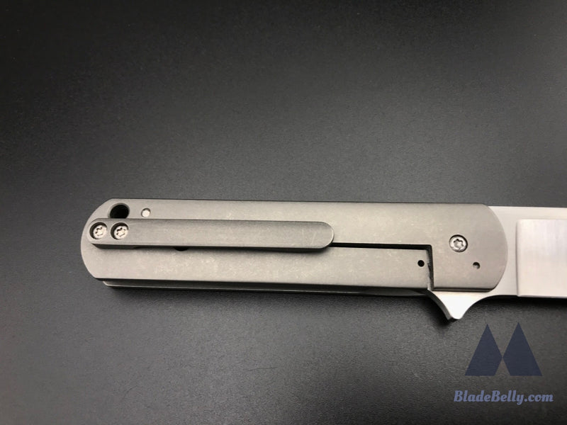 Ray Laconico Ezc - Satin Drop Point W/ Grooved Ti Handle