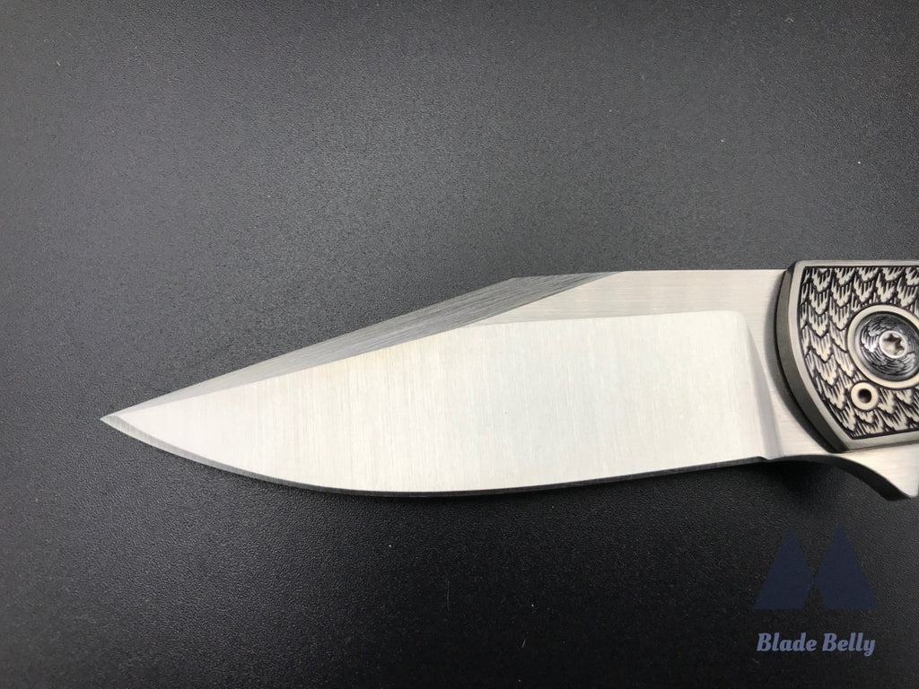 Ray Laconico Minpin- Hand Rub Satin Drop Point And Engraved Handles By Bruce Shaw