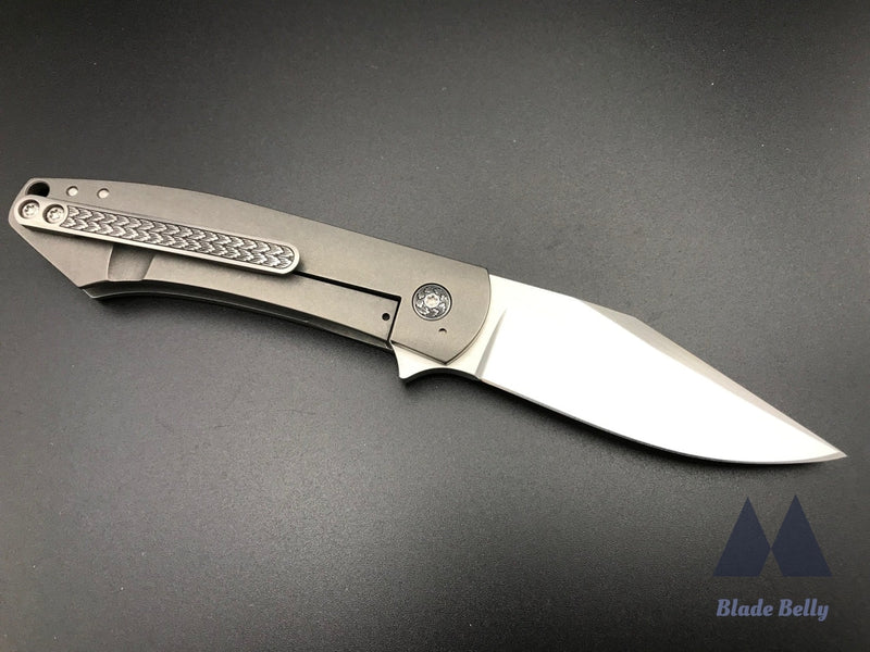 Ray Laconico Minpin- Hand Rub Satin Drop Point And Engraved Handles By Bruce Shaw