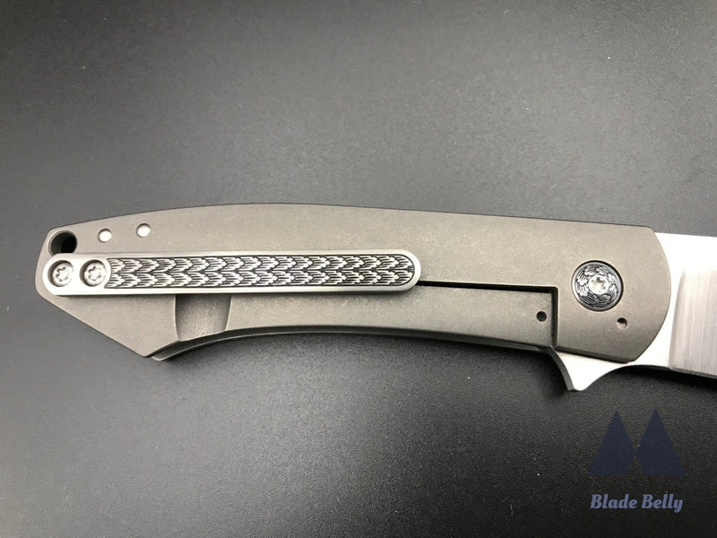 Ray Laconico Minpin- Hand Rub Satin Drop Point And Engraved Handles By Bruce Shaw