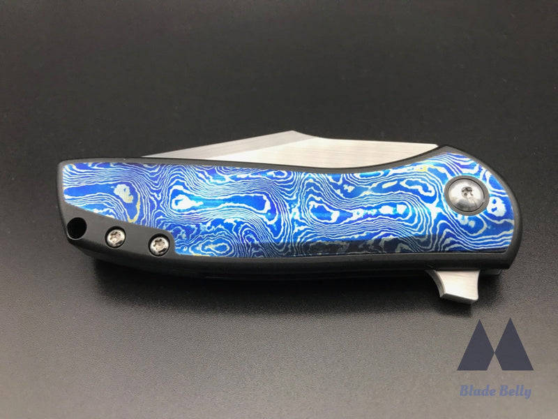 Ray Laconico X Alliance Designs Baby Bear - Hand Rub Satin Harpoon Tanto And Mokuti Inlays