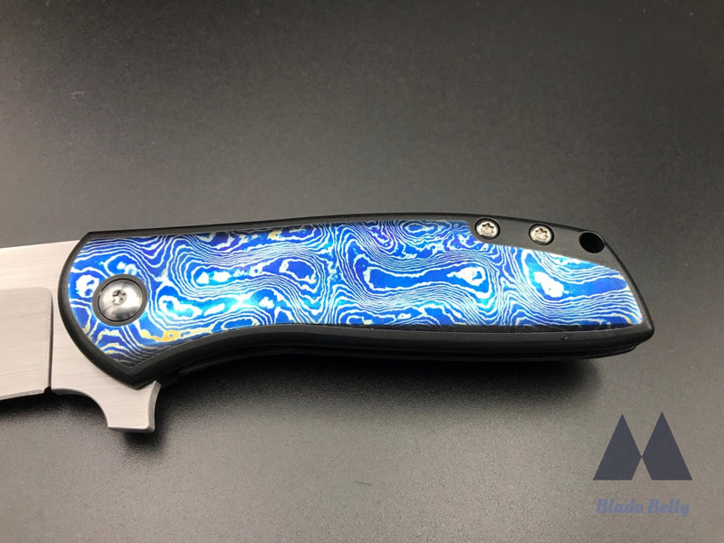 Ray Laconico X Alliance Designs Baby Bear - Hand Rub Satin Harpoon Tanto And Mokuti Inlays