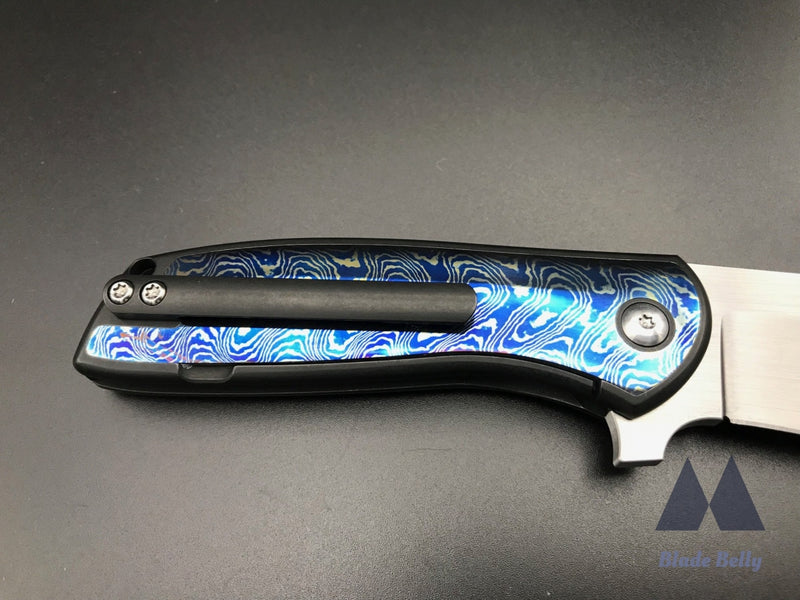 Ray Laconico X Alliance Designs Baby Bear - Hand Rub Satin Harpoon Tanto And Mokuti Inlays