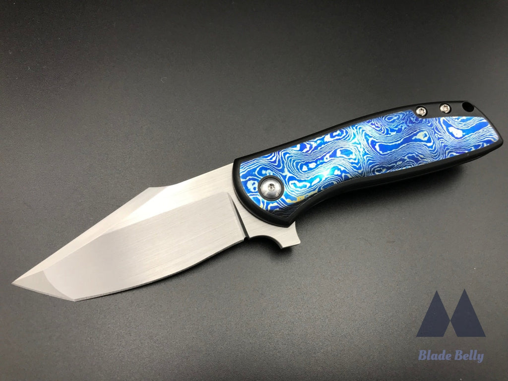 Ray Laconico X Alliance Designs Baby Bear - Hand Rub Satin Harpoon Tanto And Mokuti Inlays