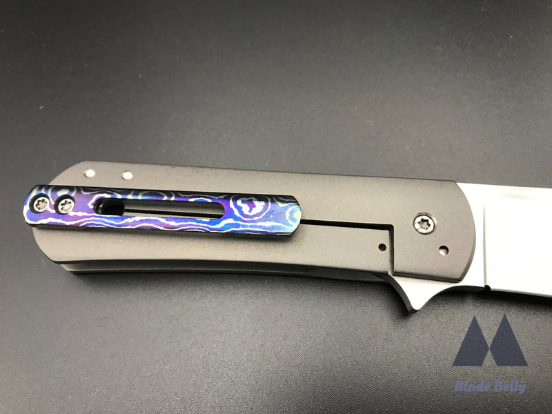 Ray Laconico Yorkie - Hand Rub Satin Spear Point Stonewashed Handles And Timascus Clip