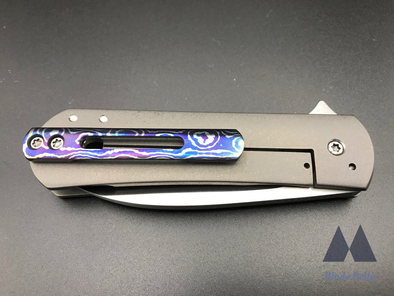 Ray Laconico Yorkie - Hand Rub Satin Spear Point Stonewashed Handles And Timascus Clip