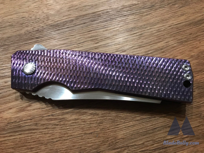 Rubens Titanium Tools Rone - Polished Cpm 154 Purple Ti Handle