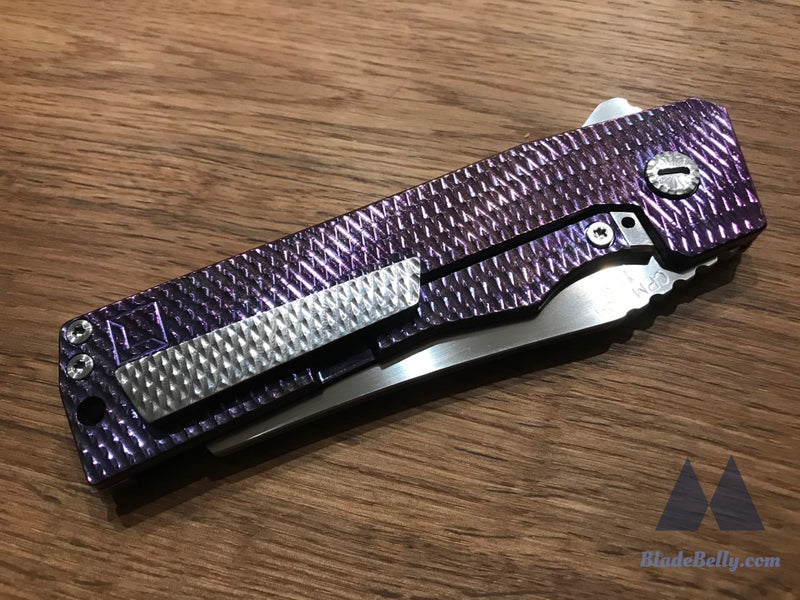 Rubens Titanium Tools Rone - Polished Cpm 154 Purple Ti Handle