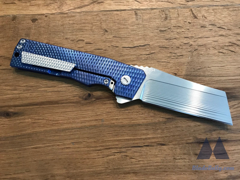 Rubens Titanium Tools Rone - Polished Cpm 154 With Blurple Ti Handle