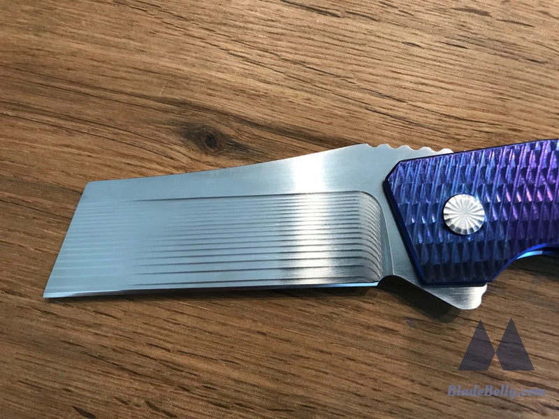 Rubens Titanium Tools Rone - Polished Cpm 154 With Blurple Ti Handle