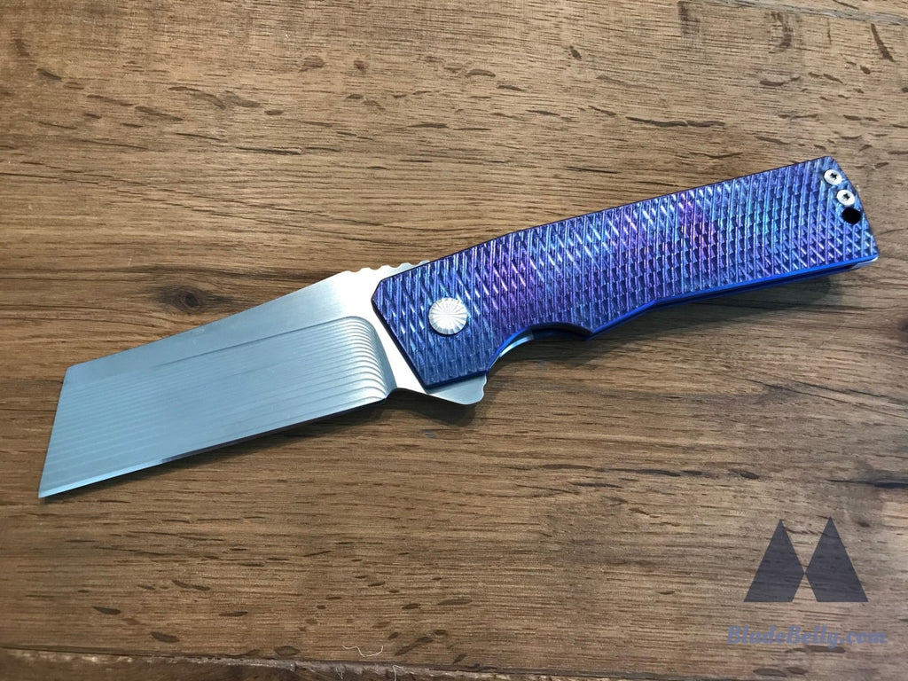 Rubens Titanium Tools Rone - Polished Cpm 154 With Blurple Ti Handle