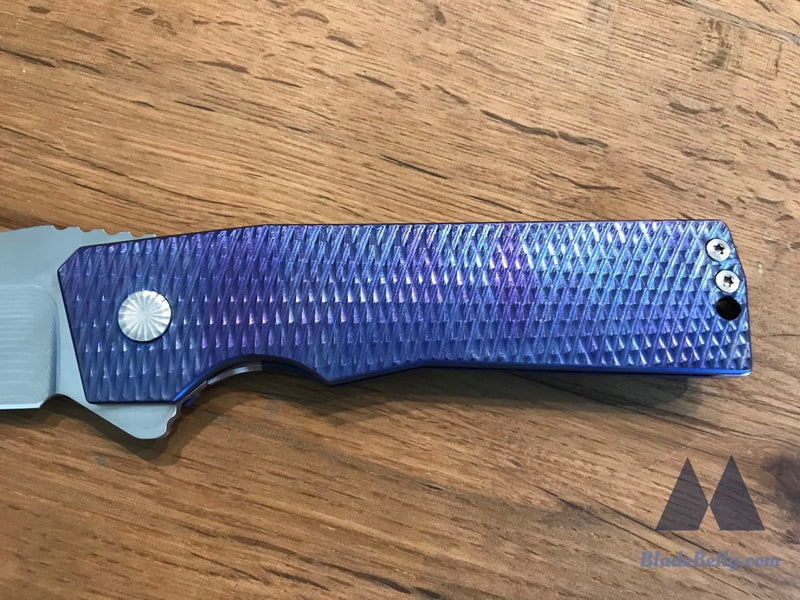 Rubens Titanium Tools Rone - Polished Cpm 154 With Blurple Ti Handle