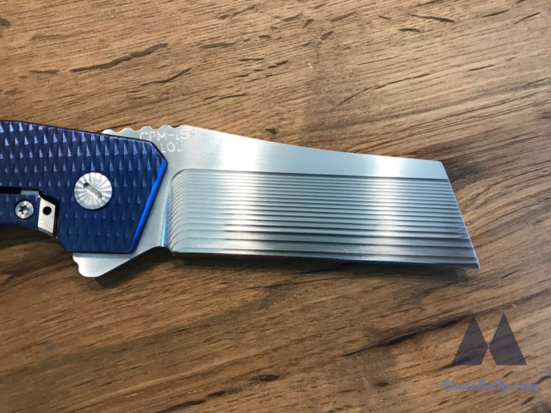 Rubens Titanium Tools Rone - Polished Cpm 154 With Blurple Ti Handle