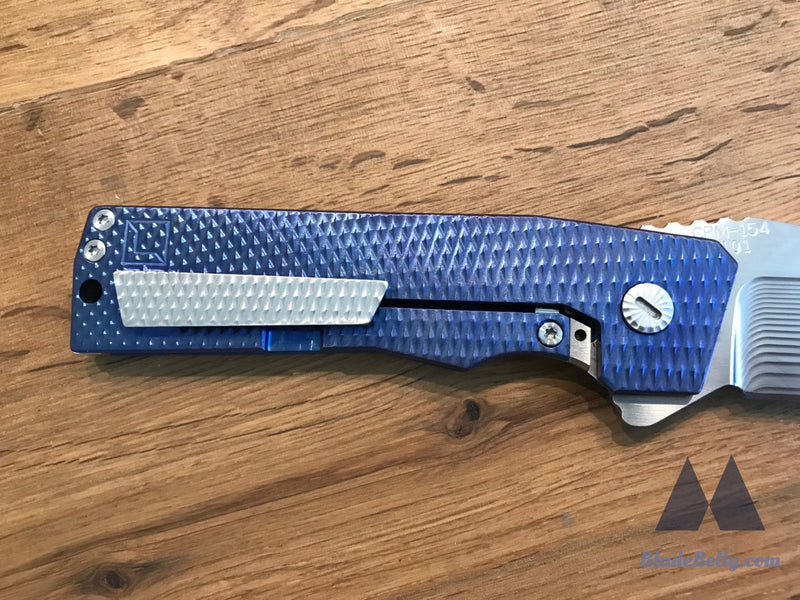 Rubens Titanium Tools Rone - Polished Cpm 154 With Blurple Ti Handle