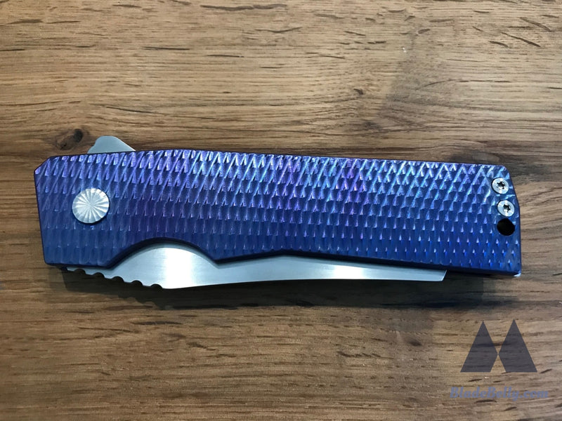 Rubens Titanium Tools Rone - Polished Cpm 154 With Blurple Ti Handle