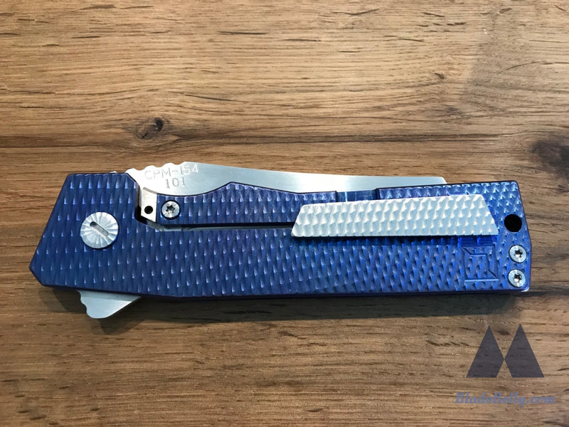 Rubens Titanium Tools Rone - Polished Cpm 154 With Blurple Ti Handle